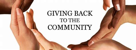 the importance of giving back